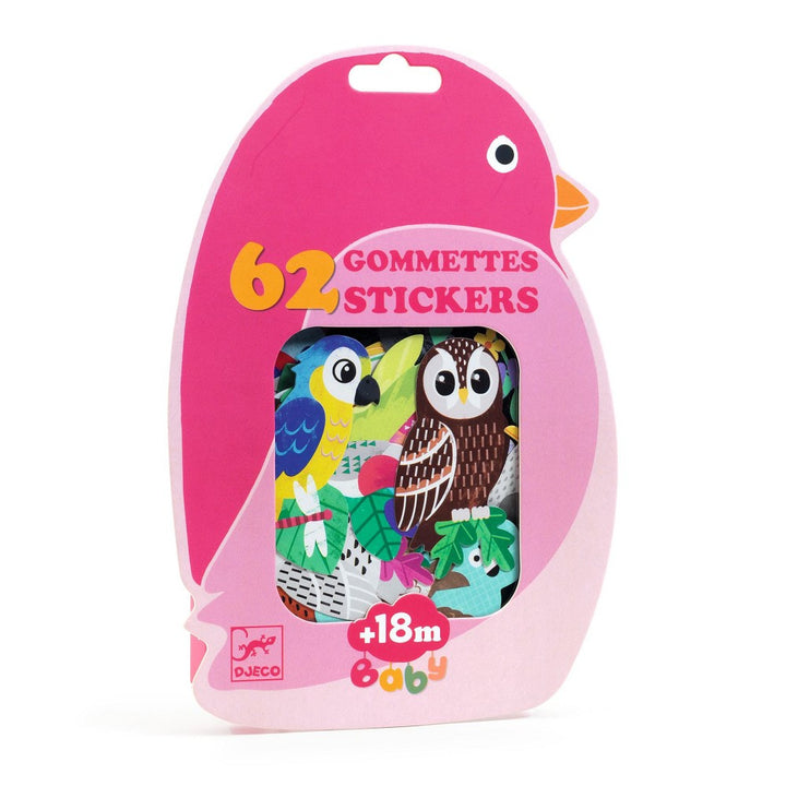 Vögel Aufkleber Set mit 62 Stickern, Design Kate McLelland, für Kleinkinder ab 18 Monaten