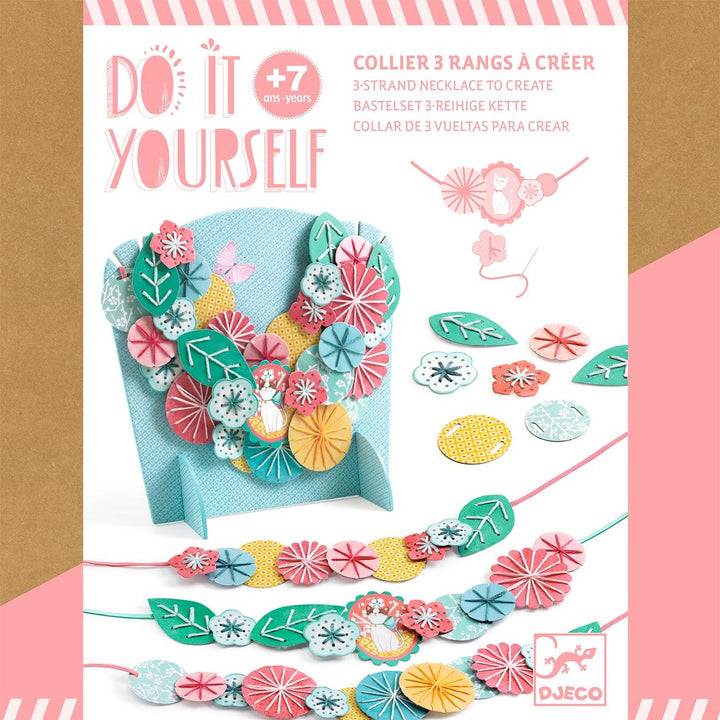 Flora Djeco Kreativset Halskette mit Perlen und Sticknadel