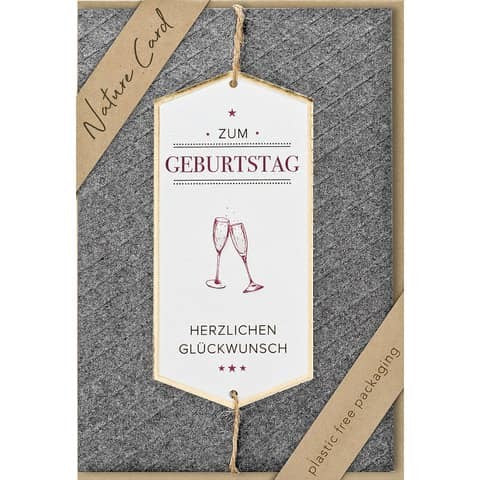 Billet "Zum Geburtstag" Sektgläser