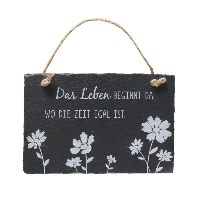 Schild Esra, 2 sort. 1 Stück, B14 cm, L 21 cm, H 0,5 cm