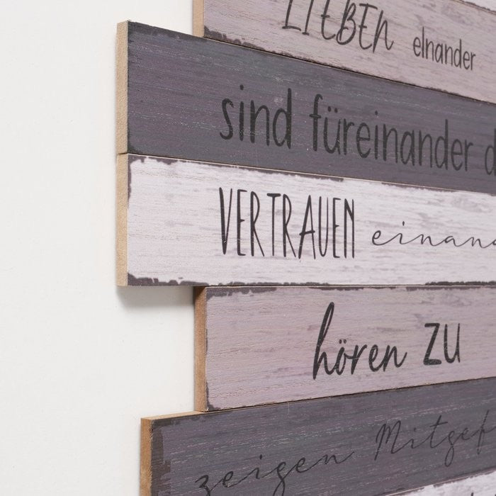 Schild Familienregeln
