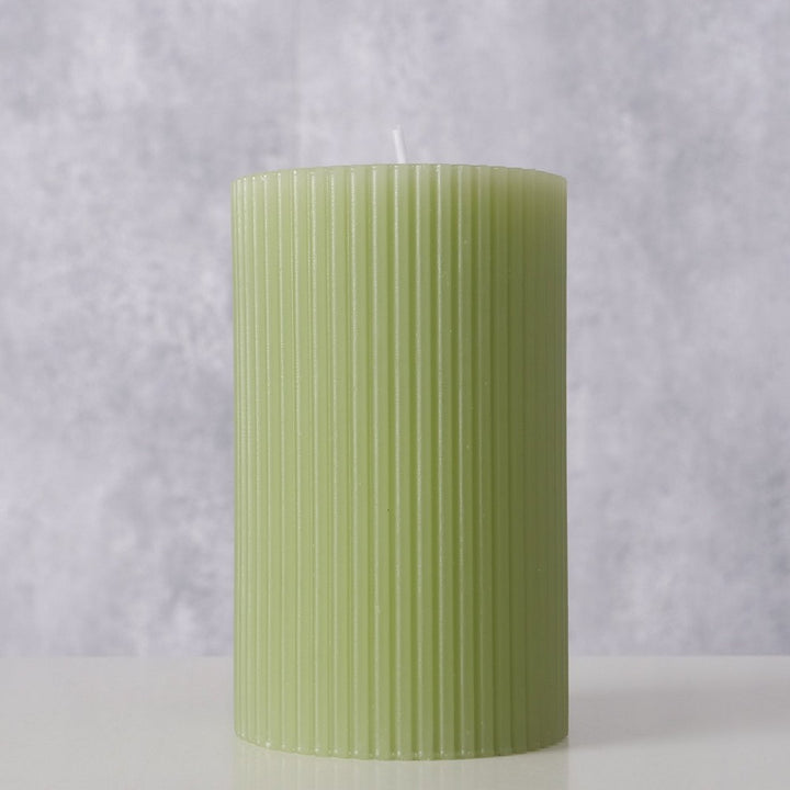 Stumpenkerze Classic hellgrün, 10x6cm, Kerze mit 1 Docht, Dekoration, Geschenkidee