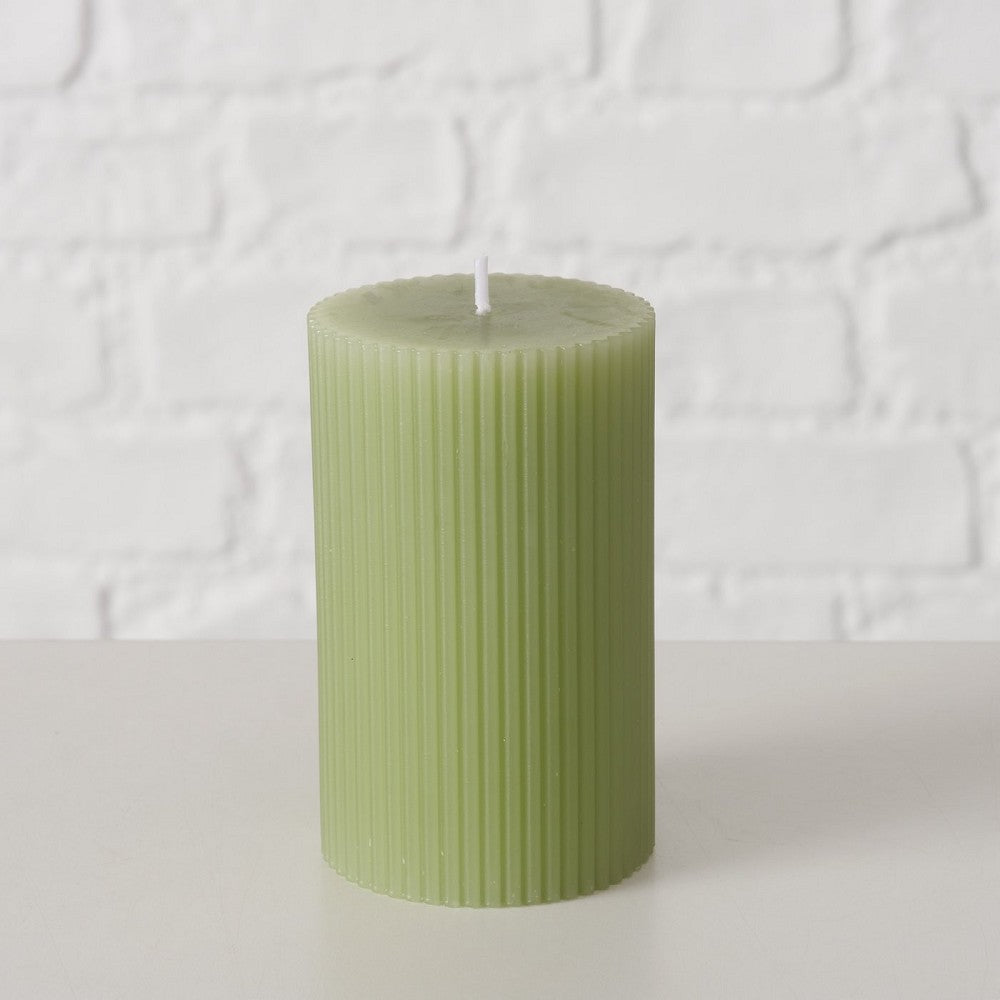 Stumpenkerze Classic hellgrün, 10x6cm, Kerze mit 1 Docht, Dekoration, Geschenkidee
