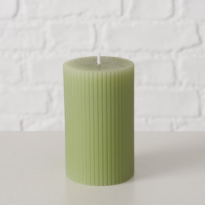 Stumpenkerze Classic hellgrün, 10x6cm, Kerze mit 1 Docht, Dekoration, Geschenkidee