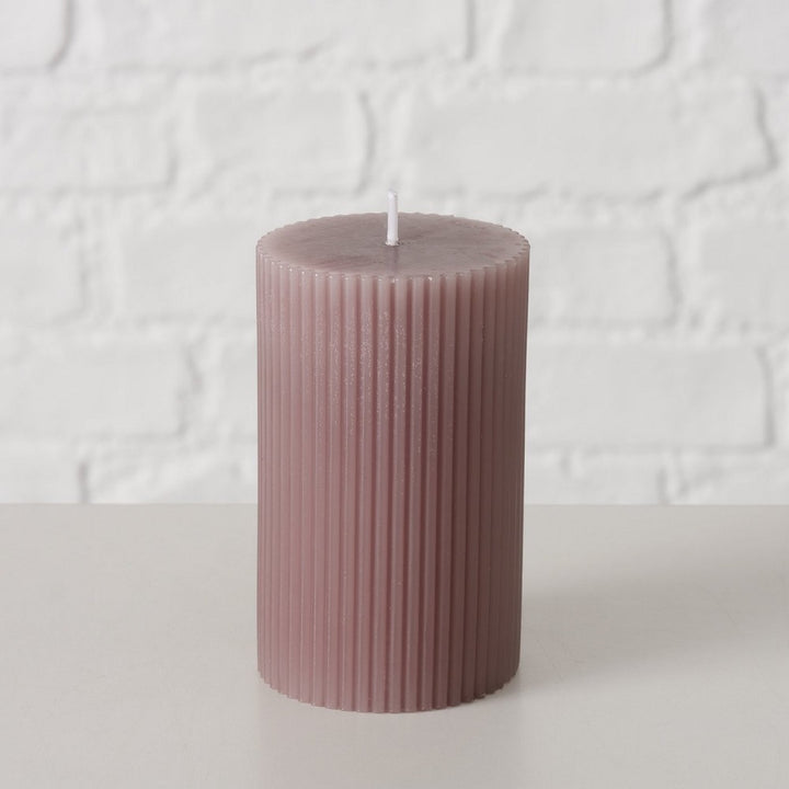 Stumpenkerze Classic taupe, 10x6cm, Kerze mit 1 Docht, Deko, Geschenk, lange Brenndauer