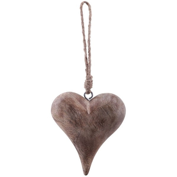HerzHänger Dost natur Holz 12x13cm natürliche Deko