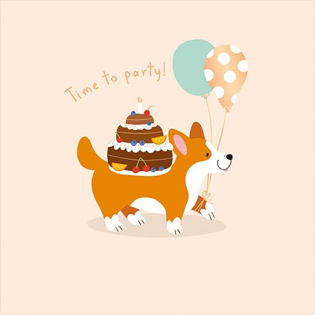 QuadrART Doppelkarte KURZ Luxor Time to party 115x115mm Grußkarte