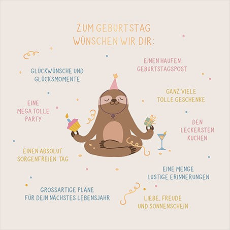 QuadrART Doppelkarte Hotfoil Luxor Geburtstag 115x115mm Glückwunschkarte
