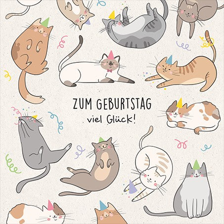 QuadrART Doppelkarte Geburtstag viel Glück 115x115mm FSC Mix