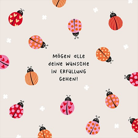 QuadrART Doppelkarte KURZ Luxor Wünsche 115x115mm Wunschkarte