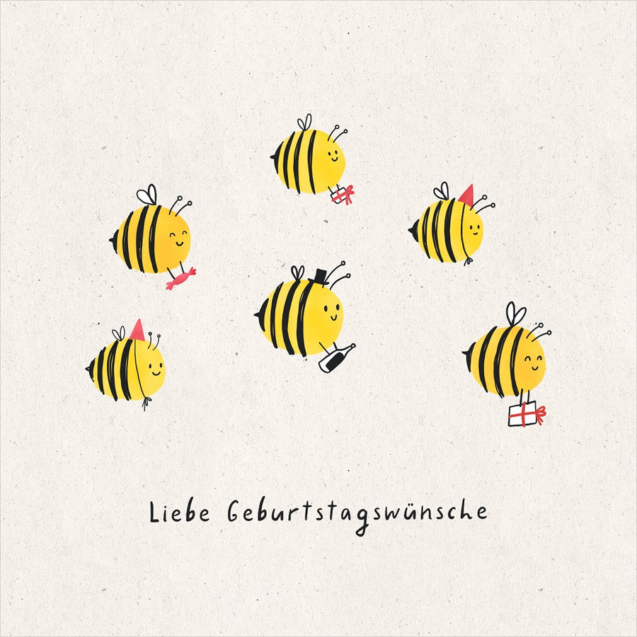 QuadrART Doppelkarte Liebe Geburtstagswünsche 115x115mm Geburtstagskarte