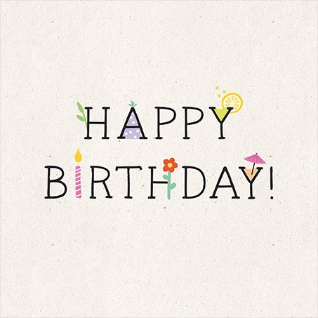 QuadrART Doppelkarte Happy Birthday 115x115mm Geburtstagskarte