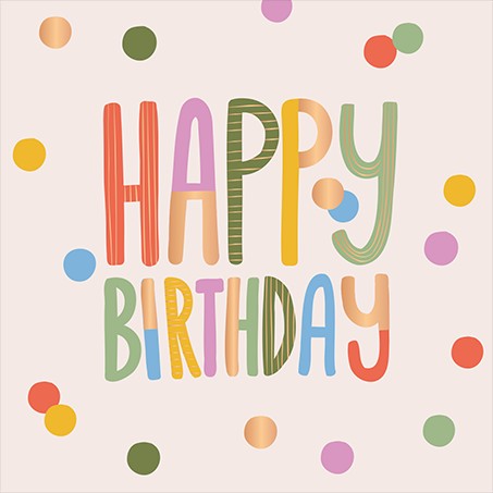 QuadrART Doppelkarte Happy Birthday 115x115mm Geburtstagskarte