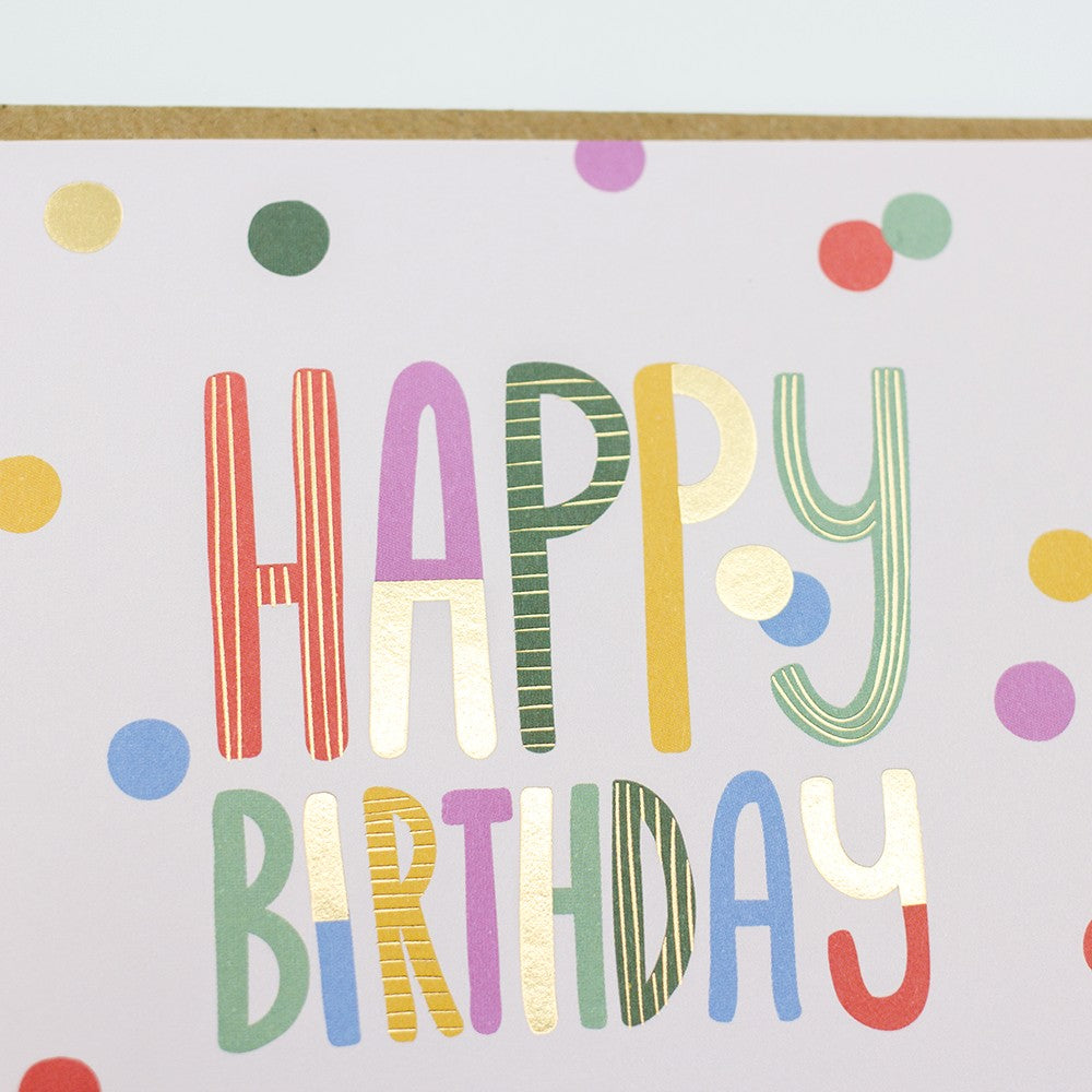 Doppelkarte Happy Birthday 115x115mm Glückwunschkarte