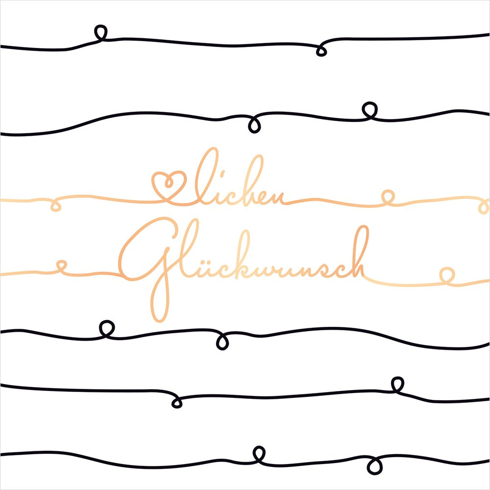 QuadrART Doppelkarte Herzlichen Glückwunsch 115x115mm Karte