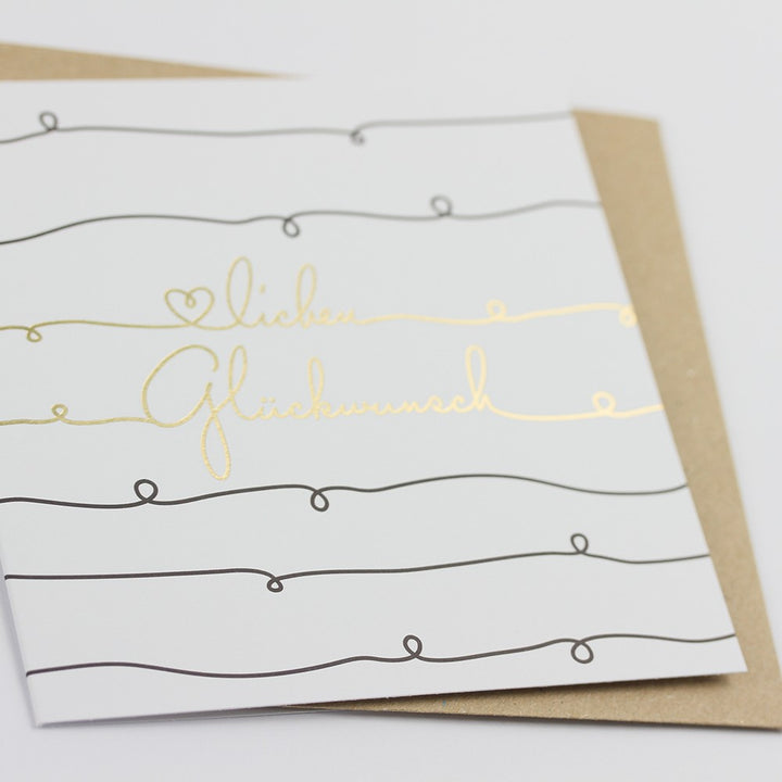 Doppelkarte Herzlichen Glückwunsch 115x115mm Geburtstagskarte