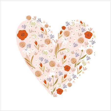 QuadrART Doppelkarte Herz Motiv 115x115mm Grußkarte