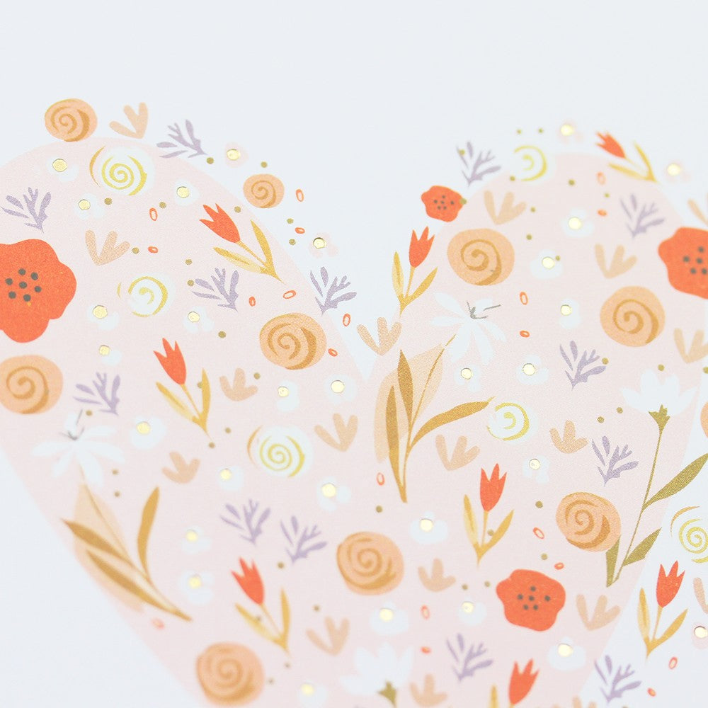 Doppelkarte Herz Motiv 115x115mm ohne Text