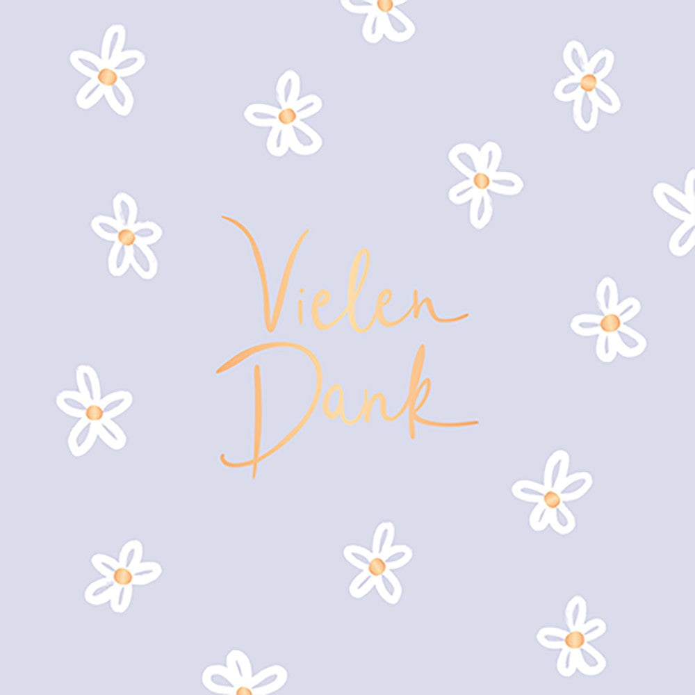 QuadrART Doppelkarte Vielen Dank Danksagung