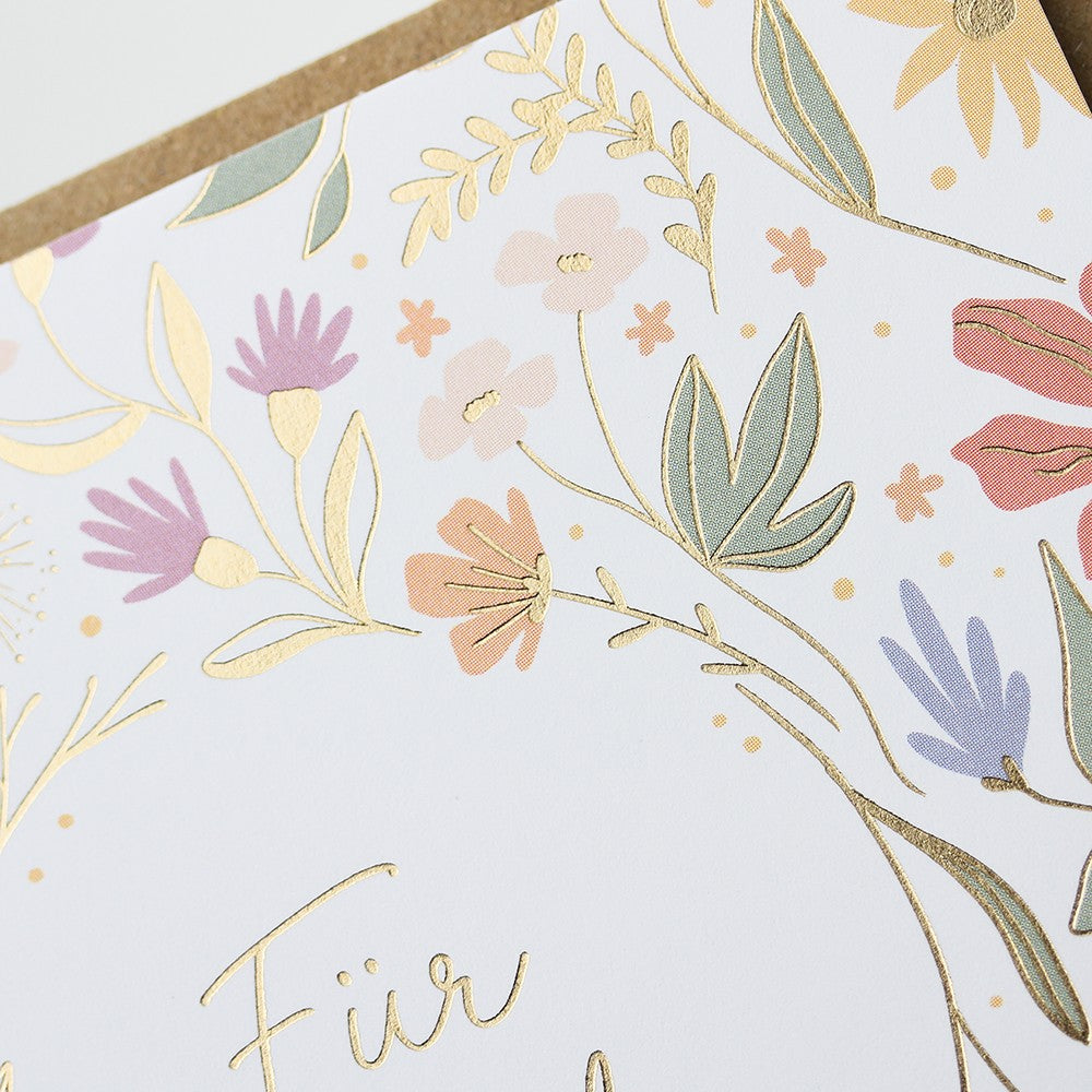 Doppelkarte Für dich quadratisch Karte