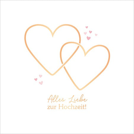 QuadrART Doppelkarte Alles Liebe zur Hochzeit Hochzeitskarte