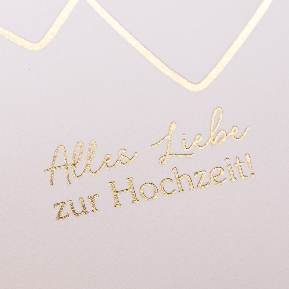 Doppelkarte Alles Liebe zur Hochzeit quadratisch Karte