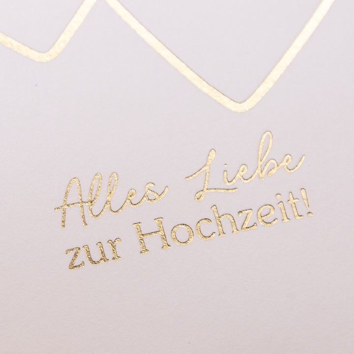 Doppelkarte Alles Liebe zur Hochzeit quadratisch Karte