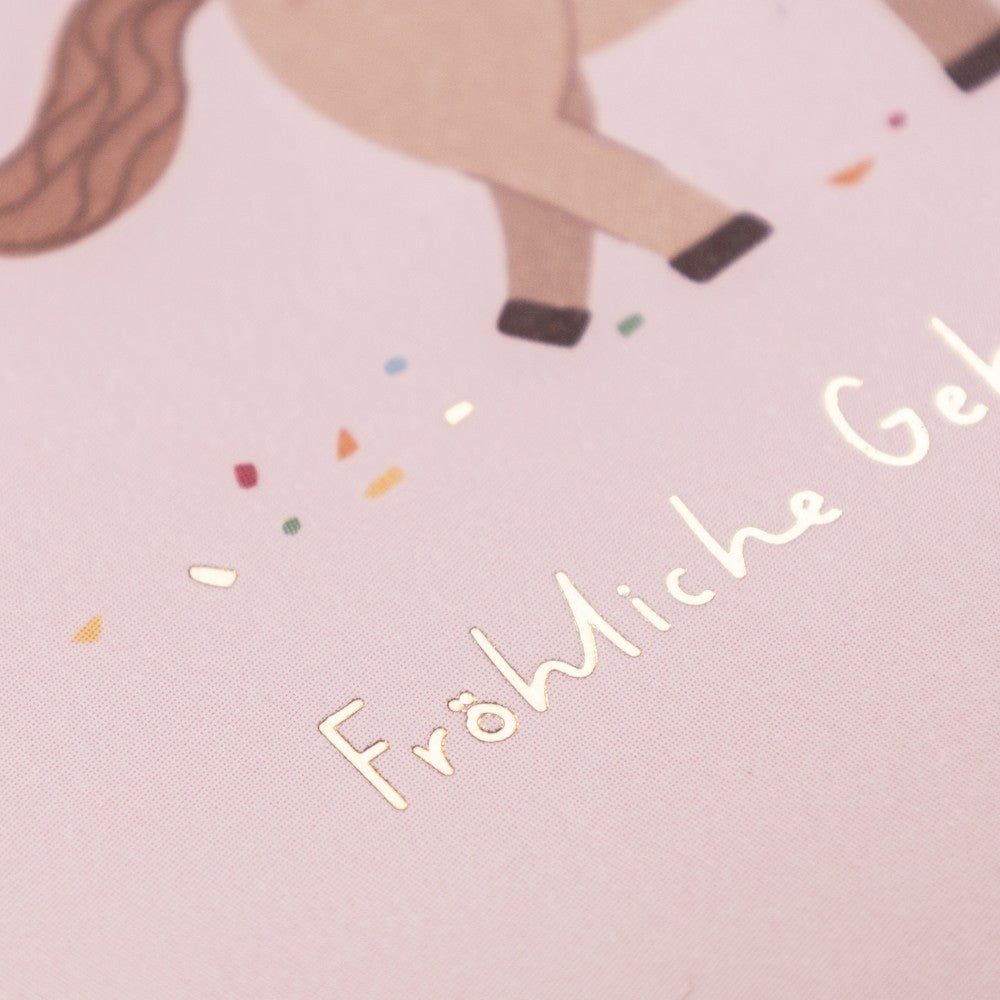  Doppelkarte Fröhliche Geburtstagsgrüße quadratisch Karte