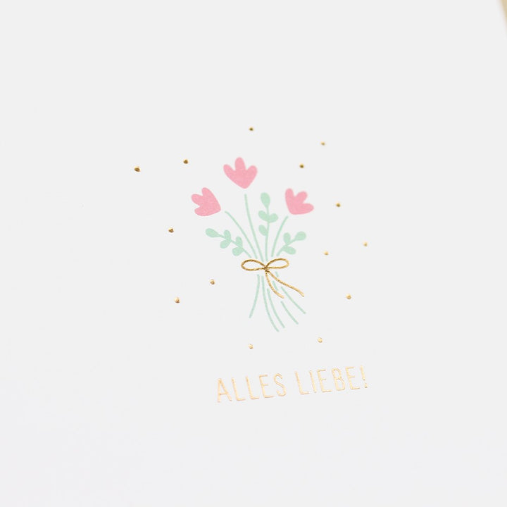 Doppelkarte Alles Liebe quadratisch Karte