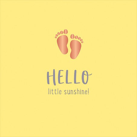 QuadrART Doppelkarte Hello little sunshine Karte zur Geburt