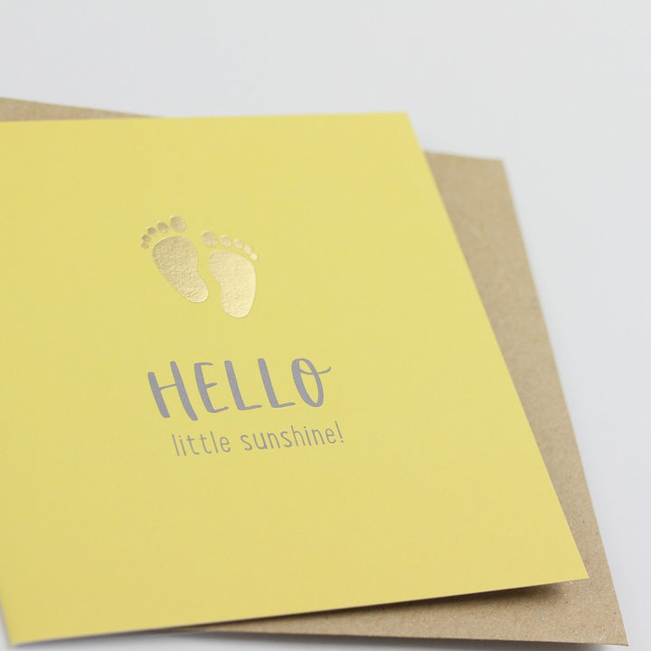 Doppelkarte Hello little sunshine quadratisch Geburt