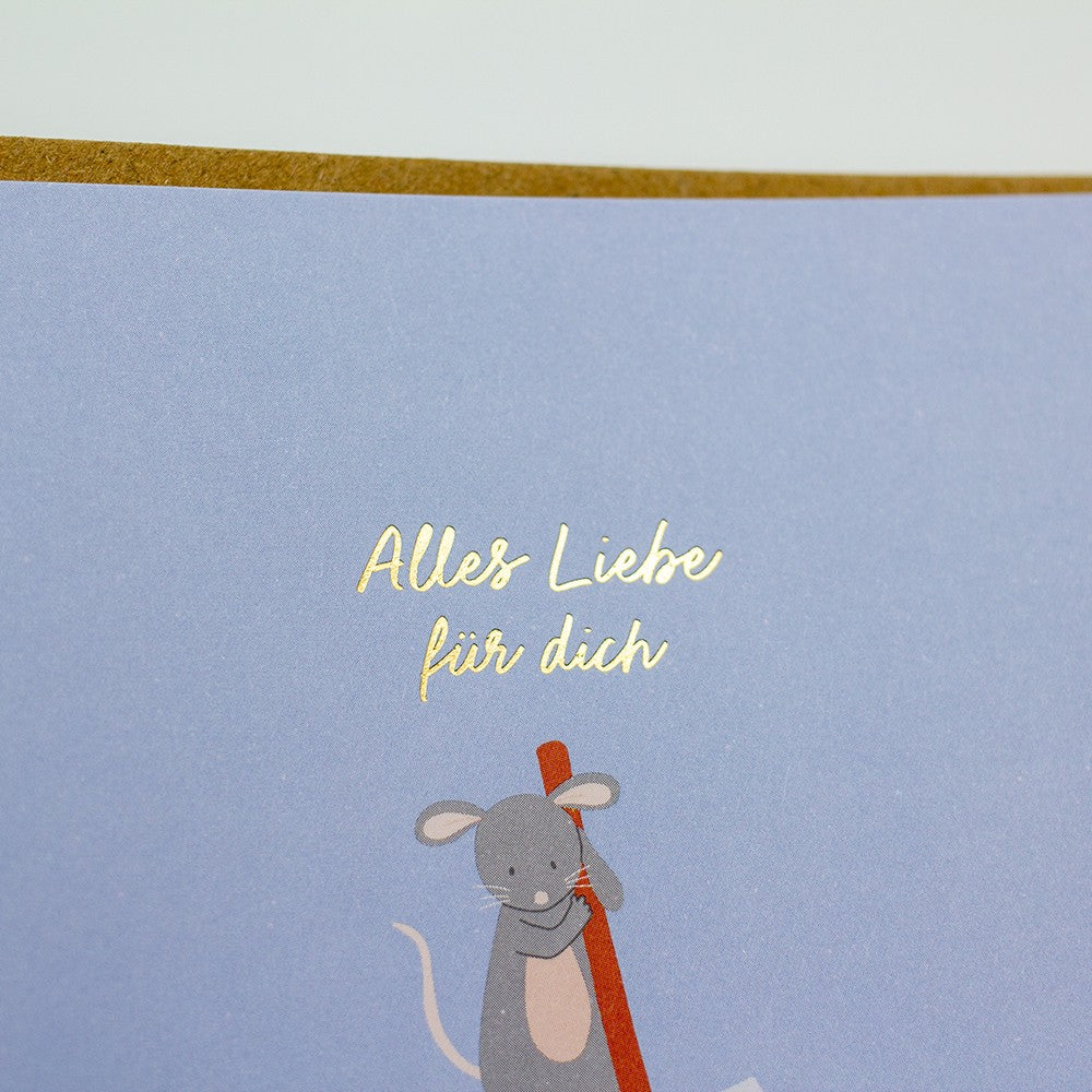 Doppelkarte Alles Liebe für dich quadratisch Karte