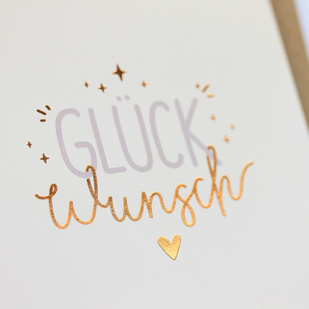 Doppelkarte Glückwunsch quadratisch Karte