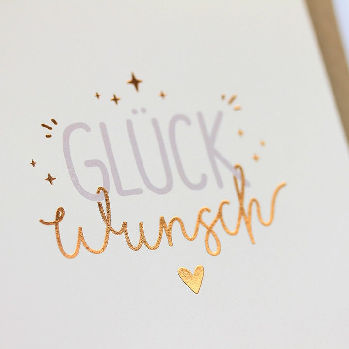 Doppelkarte Glückwunsch quadratisch Karte