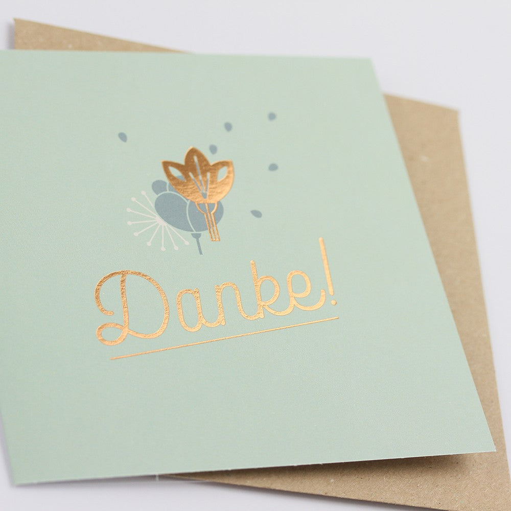 Doppelkarte Danke quadratisch Karte