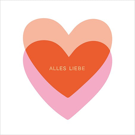 QuadrART Doppelkarte Alles Liebe Grußkarte