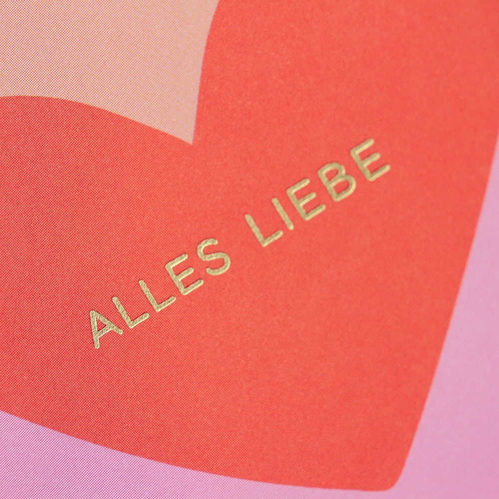 Doppelkarte Alles Liebe quadratisch Karte