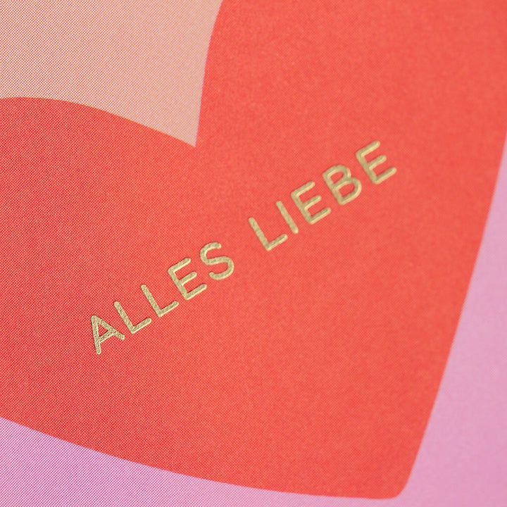 Doppelkarte Alles Liebe quadratisch Karte