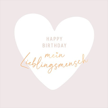 QuadrART Doppelkarte Happy Birthday mein Lieblingsmensch Geburtstagskarte