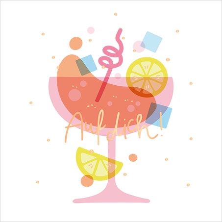 QuadrART Doppelkarte Auf dich Grußkarte