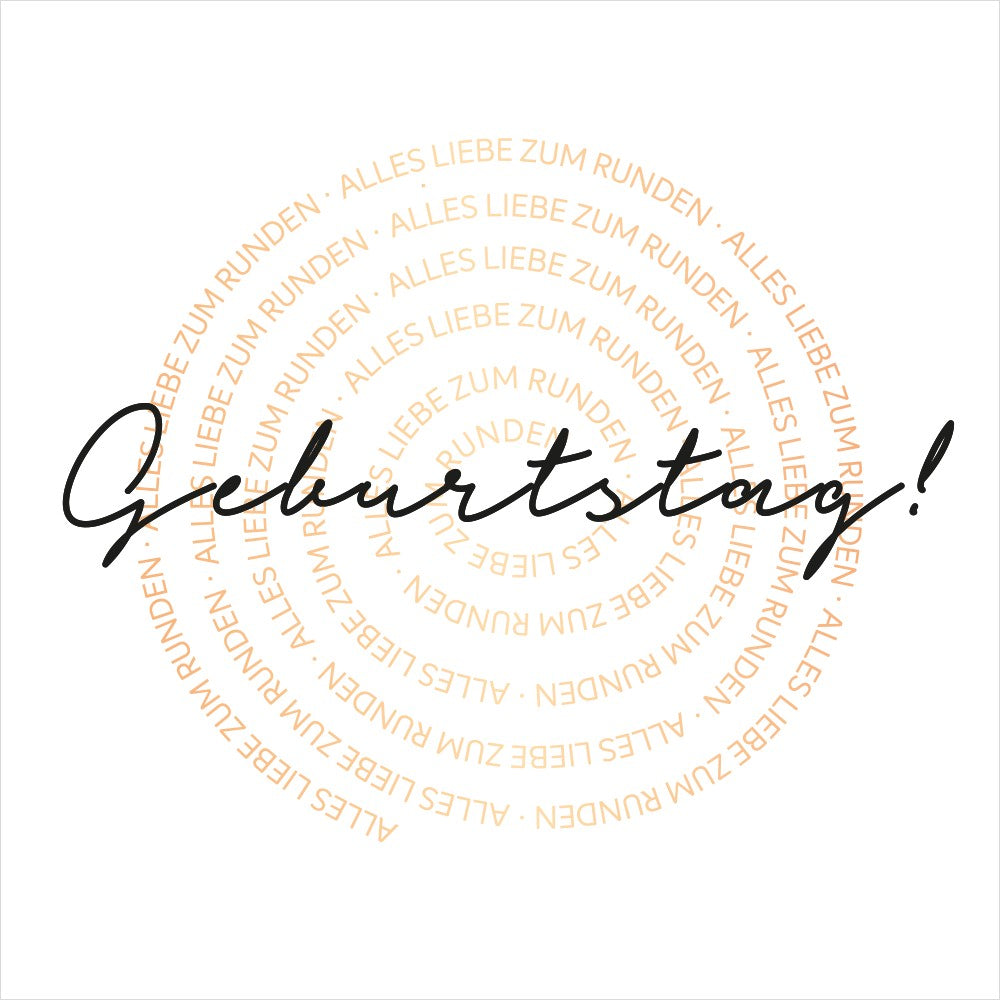 QuadrART Doppelkarte Alles Liebe zum Runden Geburtstag Karte