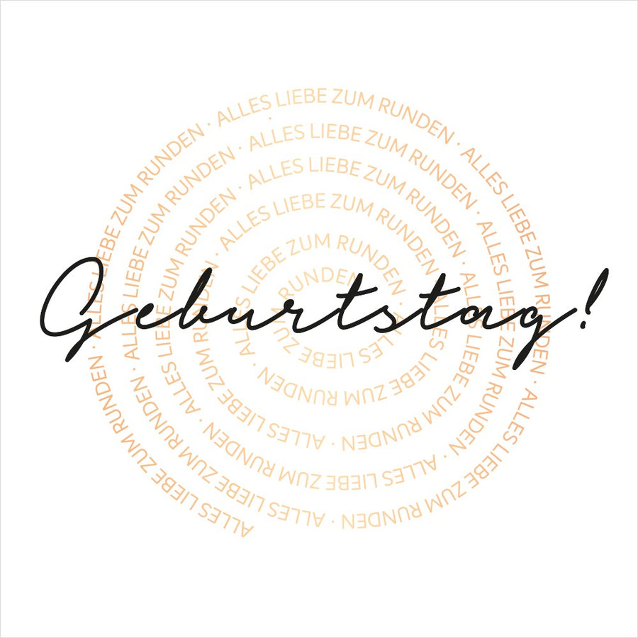 QuadrART Doppelkarte Alles Liebe zum Runden Geburtstag Karte