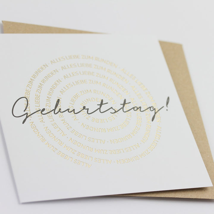 Doppelkarte Alles Liebe zum Runden Geburtstag Zahlengeburtstag