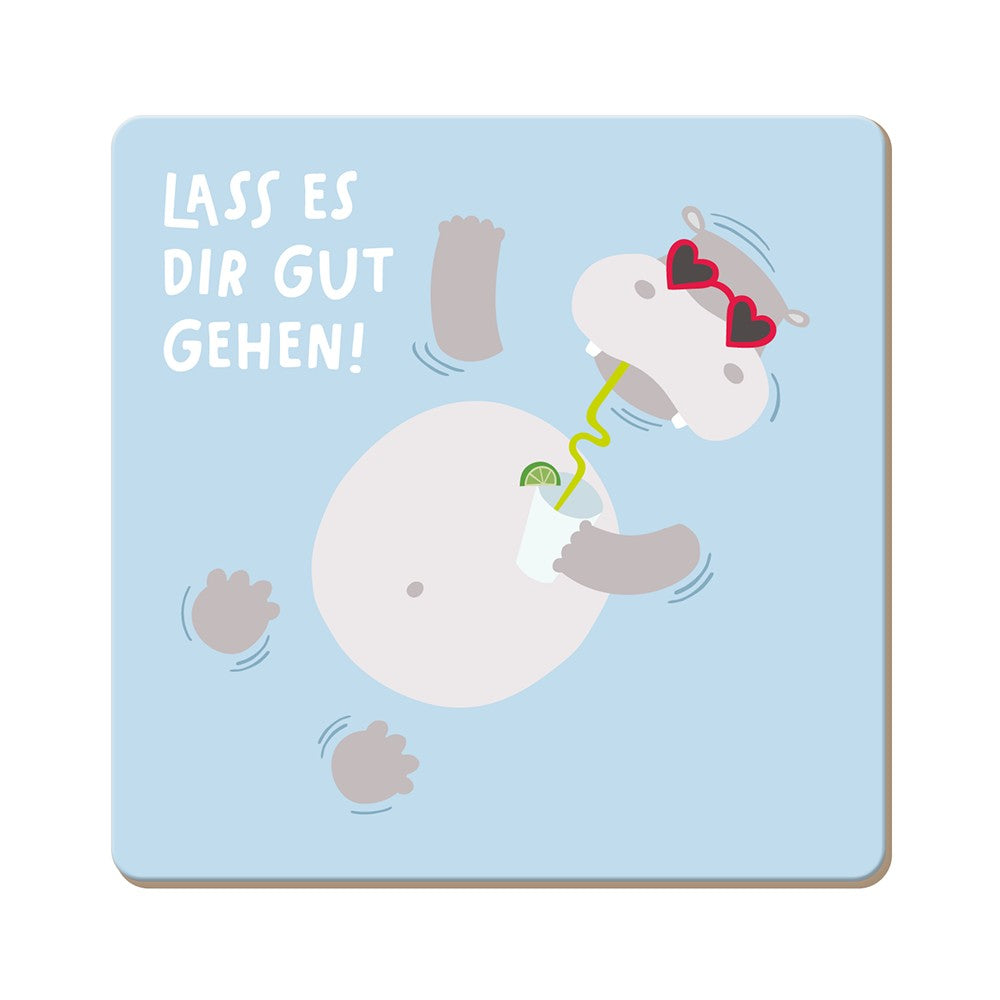 Korkuntersetzer Lass es dir gut gehen Grafik Werkstatt quadratisch