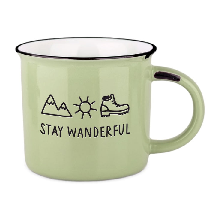 Becher Vintage Bergglück stay wanderful Grafik Werkstatt 0,4l