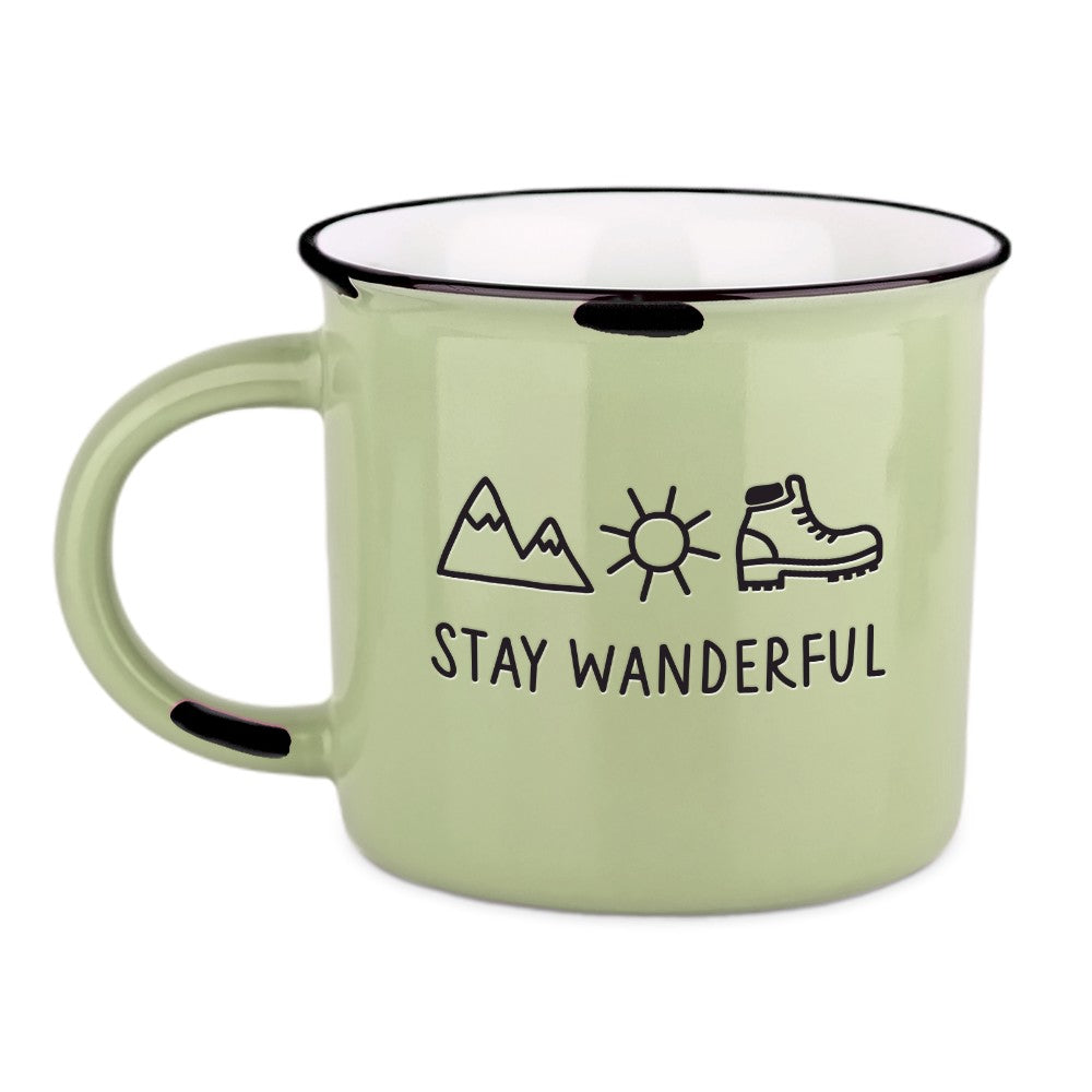 Becher stay wanderful Vintage Bergglück Geschenk