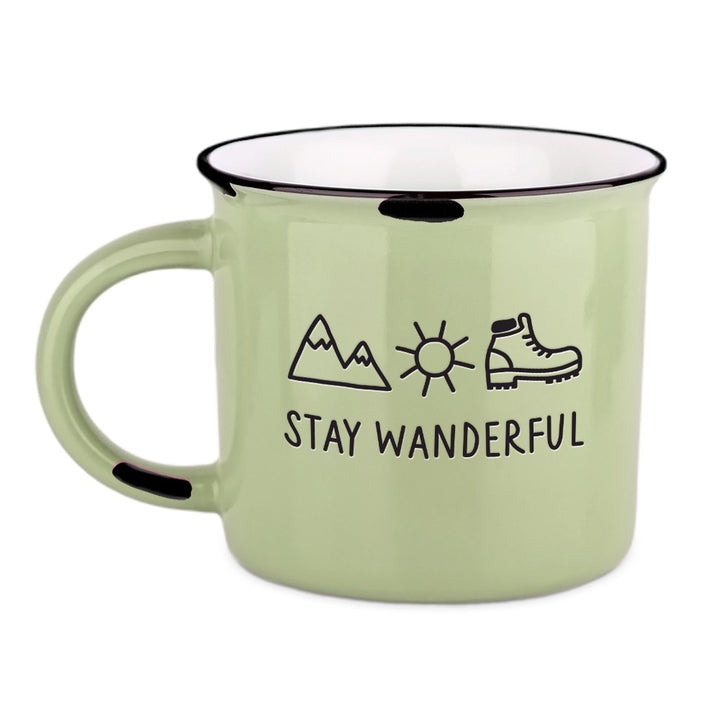Becher stay wanderful Vintage Bergglück Geschenk