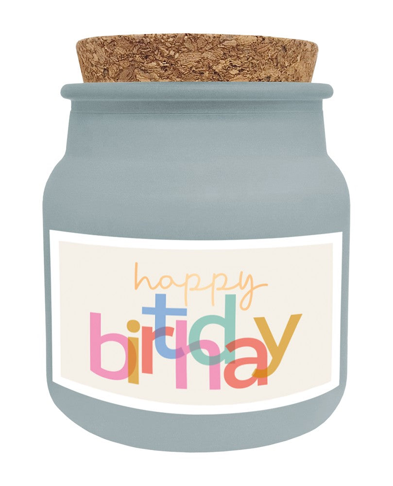 Wohlfühl-Kerze happy birthday Grafik Werkstatt Geburtstagskerze