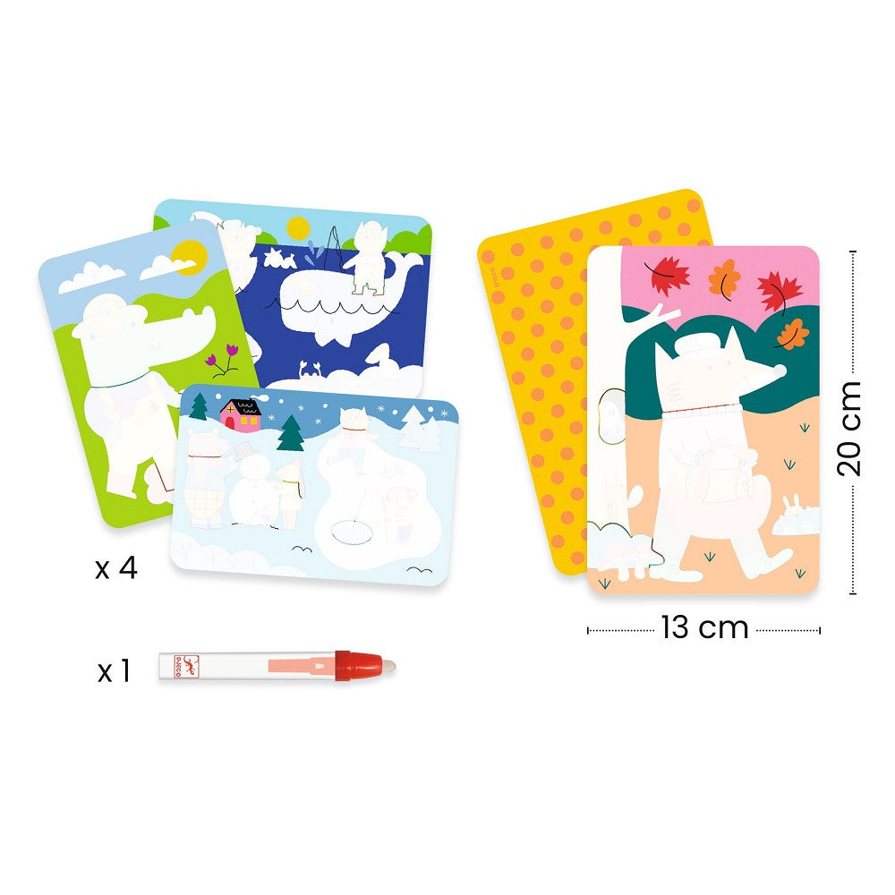 Wassermalset Djeco 4 Jahreszeiten für Kinder