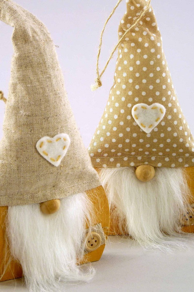 Wichtel Stoff Holz creme sortiert 18cm